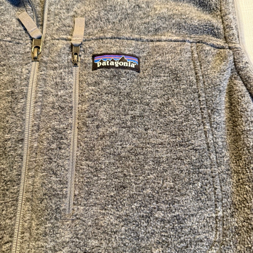 Patagonia Synchilla Fleece Vest Mens XL Heather Grey Full Zip Mock Neck Gorpcore - Picture 4 of 7